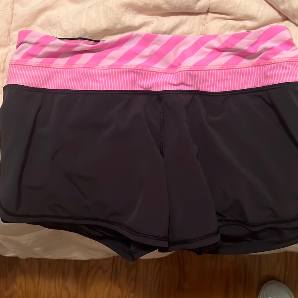 Lululemon Shorts with pink waistband!
